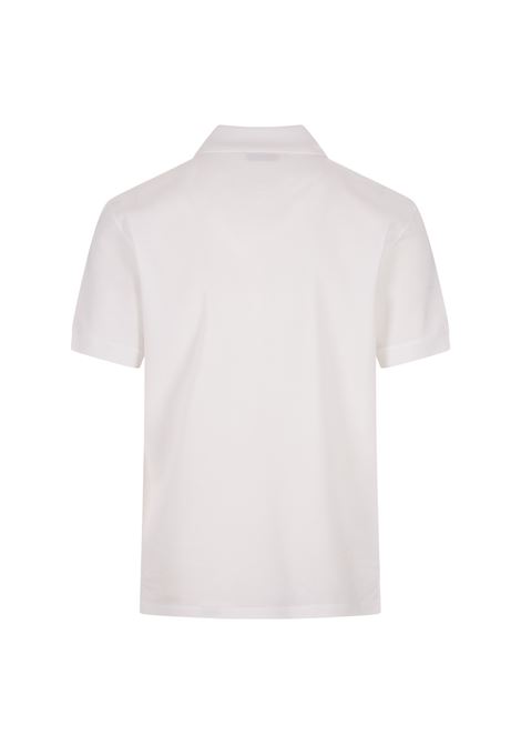 White Polo Shirt With Two-Tone Logo Embroidery ALEXANDER MCQUEEN | 781998-QXAAK0965