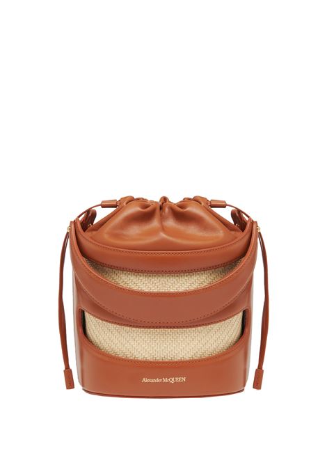 The Rise Bucket Bag in Tan/Natural ALEXANDER MCQUEEN | 787126-1VPIO2050