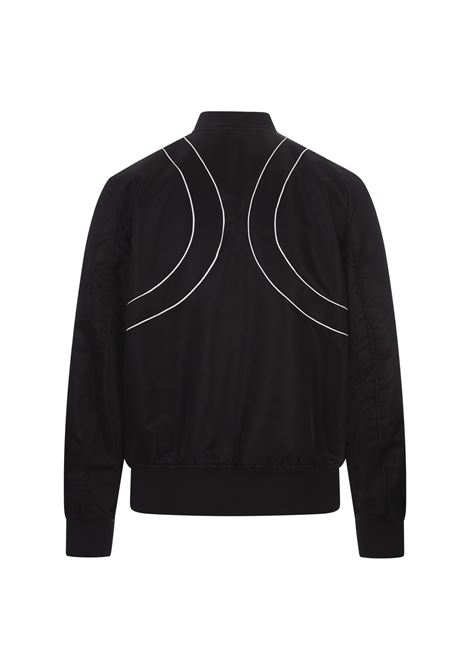 Piping Harness Bomber Jacket In Black ALEXANDER MCQUEEN | 794249-QRAAK1000