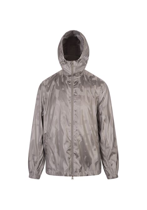 McQueen Graffiti Hooded Jacket in Silver ALEXANDER MCQUEEN | 794263-QRAA91278