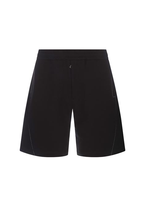 Shorts Jogger Neri Con Cuciture a Contrasto ALEXANDER MCQUEEN | 794455-QXAAC1000