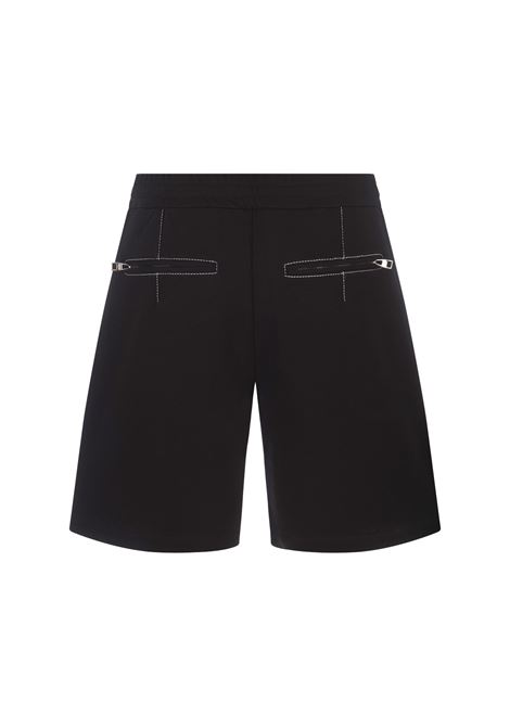 Shorts Jogger Neri Con Cuciture a Contrasto ALEXANDER MCQUEEN | 794455-QXAAC1000