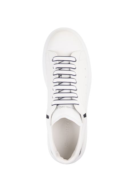 White Oversized Sneakers With Navy Blue Insert On Heel ALEXANDER MCQUEEN | 794506-WIEEW9095