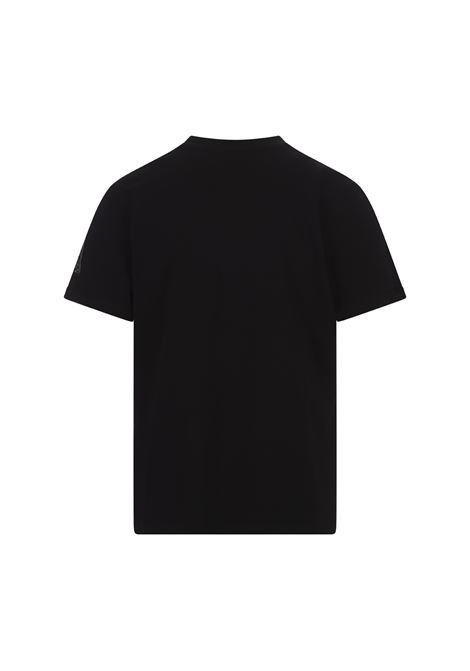 Black T-Shirt With Logo Tape On Sleeves ALEXANDER MCQUEEN | 794636-QXAAN0548