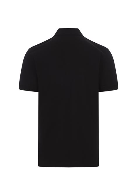 Black Polo Shirt With Logo Tape ALEXANDER MCQUEEN | 794696-QXAAO0548