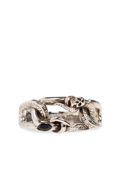 Snake and Skull Silver Ring ALEXANDER MCQUEEN | 794969-J160Y1260