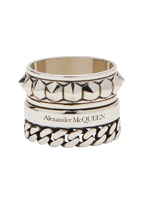 Multi-Turn Punk Ring in Antiqued Silver ALEXANDER MCQUEEN | 795093-J160N1500