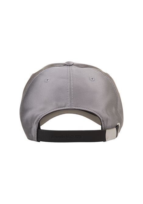 Grey Silk Blend Baseball Cap With Front Logo ALEXANDER MCQUEEN | 795299-4E77Q8100