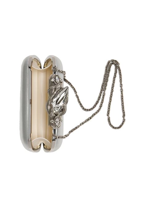 The Knuckle Snake Clutch In  Silver ALEXANDER MCQUEEN | 795626-1X3EM8500