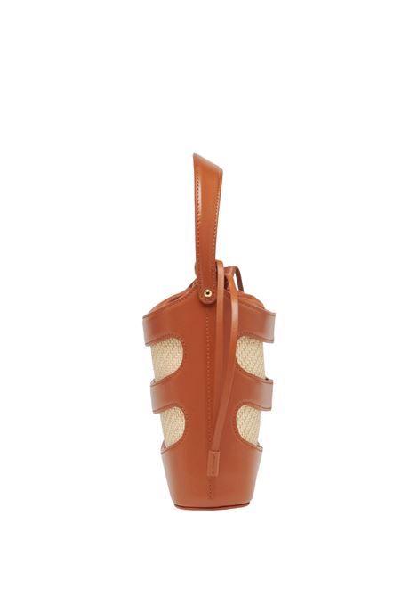 The Rise Mini Bucket Bag In Tan/Natural ALEXANDER MCQUEEN | 795900-1VPIO2050