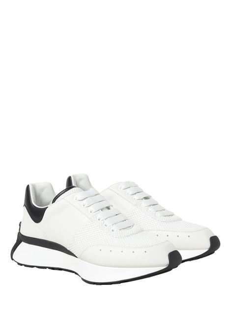 Sneakers Bianche e Nere In Pelle e Mesh ALEXANDER MCQUEEN | 796138-WIDNQ9089