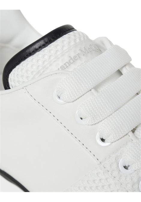 Black and White Leather and Mesh Sneakers ALEXANDER MCQUEEN | 796138-WIDNQ9089