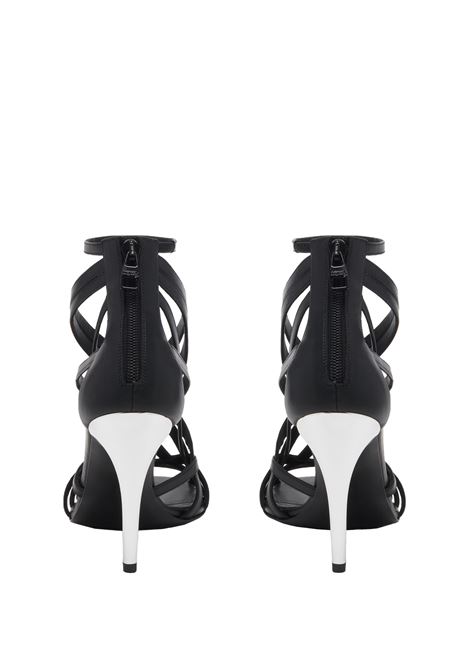 Armadillo Strap Sandals In Black/Gold/Silver ALEXANDER MCQUEEN | 797571-WIFD41399