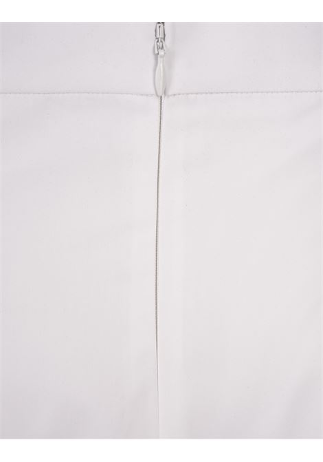 White Flared Asymmetric Midi Skirt ALEXANDER MCQUEEN | 797723-QAABC9000