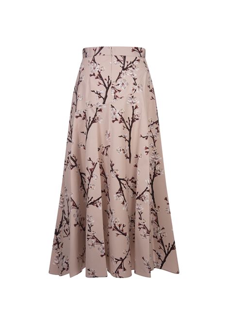 Asymmetrical Floral Midi Skirt in Pink ALEXANDER MCQUEEN | 797723-QCALC5072