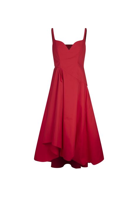 Midi Dress with Heart Neckline in Lust Red ALEXANDER MCQUEEN | 797797-QAABC6610