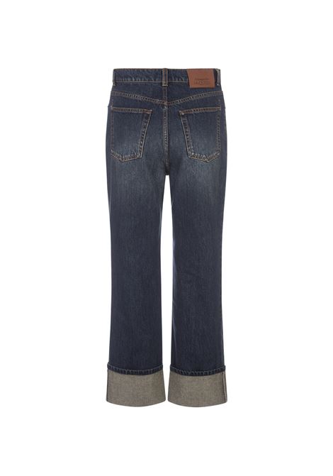 Indigo Boyfriend Jeans With Turn-Ups ALEXANDER MCQUEEN | 797823-QMACS4297