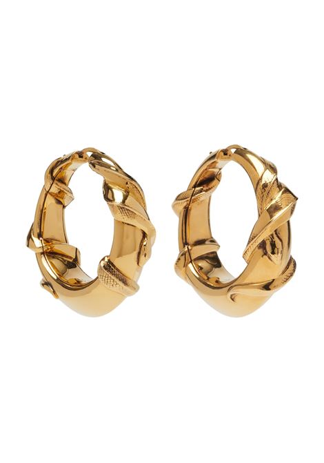 Antiqued Gold Snake Hoop Earrings ALEXANDER MCQUEEN | 798891-J160K8500