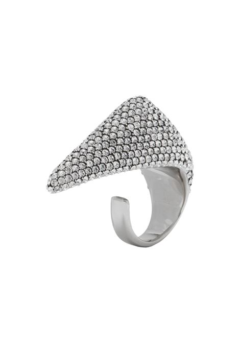 Antiqued Silver Jewelled Claw Ring ALEXANDER MCQUEEN | 798915-J160N1318