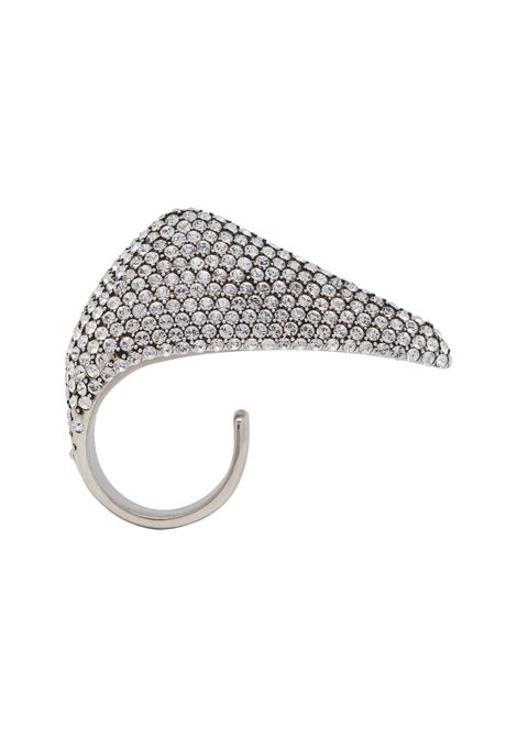 Antiqued Silver Jewelled Claw Ring ALEXANDER MCQUEEN | 798915-J160N1318