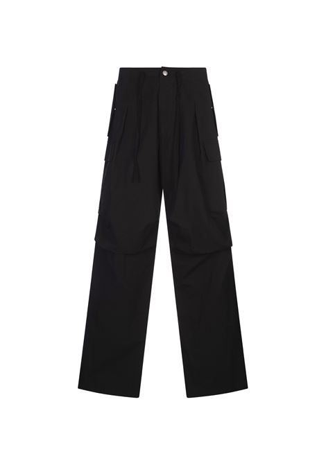 Cargo Trousers With Pleat in Black ALEXANDER MCQUEEN | 801284-QSAA91000