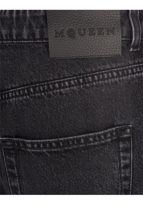 Jeans A Gamba Ampia Neri ALEXANDER MCQUEEN | 802098-QMACX1307