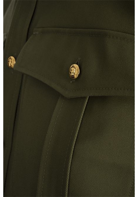 Green Cropped Military Shirt ALEXANDER MCQUEEN | 802123-QFAAN3003