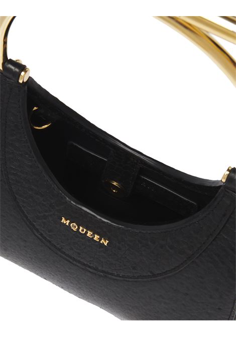 Mini Cross-Bar Bag in Black/Gold ALEXANDER MCQUEEN | 803525-1VDBG1000