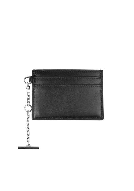 Portacarte Sling In Nero e Argento ALEXANDER MCQUEEN | 804434-1T1AN1000