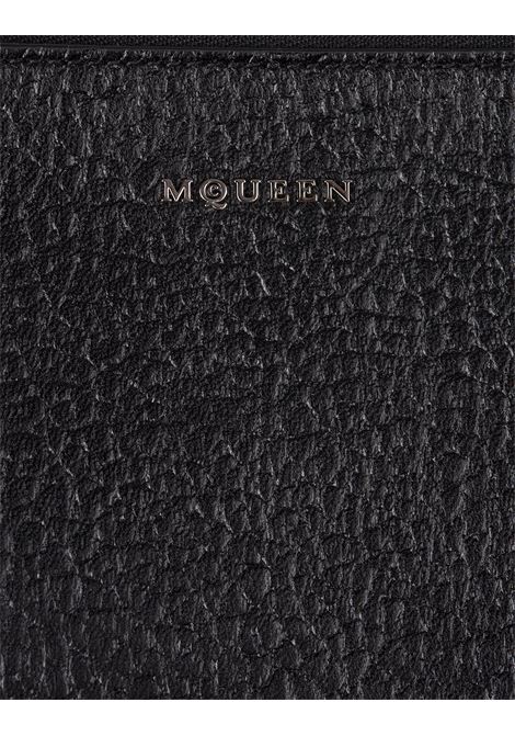 Pochette In Pelle Martellata Nera Con Logo ALEXANDER MCQUEEN | 804436-1T1BN1000