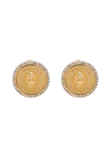 Gold Sovereign Skull Earrings ALEXANDER MCQUEEN | 806997-J160G4135