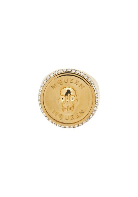 ALEXANDER MCQUEEN Anello Sovereign Skull in Oro - ALEXANDER MCQUEEN