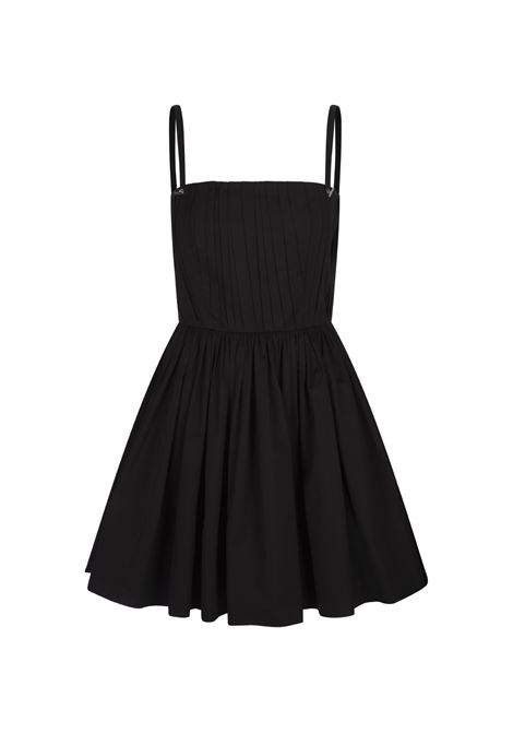 Curled Mini Dress In Black ALEXANDER MCQUEEN | 807726-QAABC1000