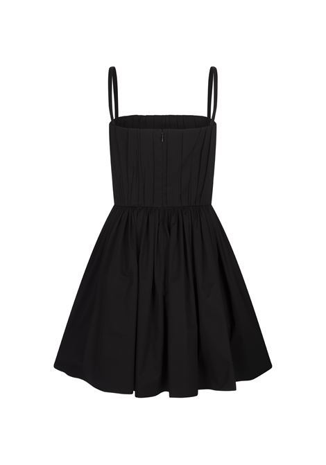 Curled Mini Dress In Black ALEXANDER MCQUEEN | 807726-QAABC1000