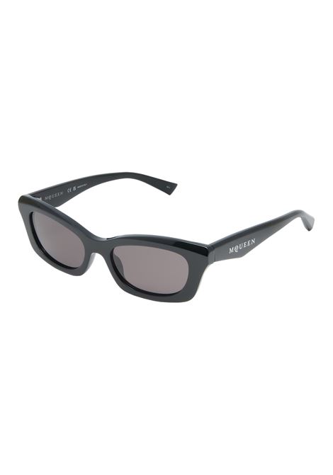 Occhiali Da Sole Geometrici Con Logo McQueen in Nero/Fume' ALEXANDER MCQUEEN | 809928-J07491056