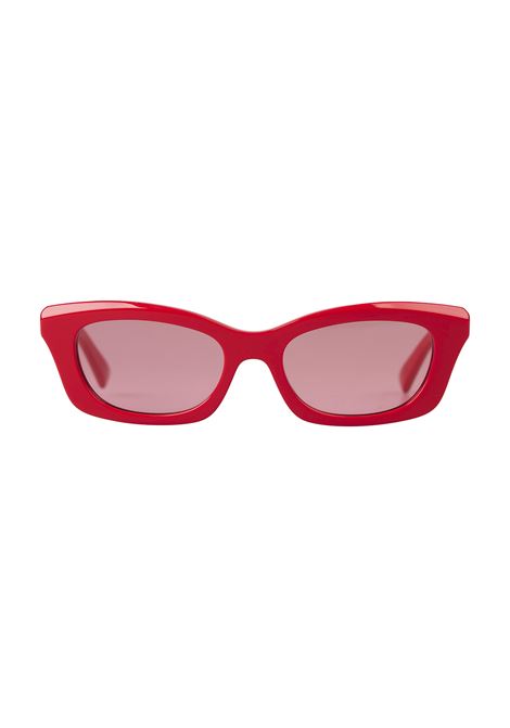 Occhiali Da Sole Geometrici Con Logo McQueen in Rosso/Rosa ALEXANDER MCQUEEN | 809928-J07495779