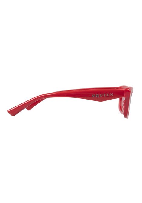 Geometric Sunglasses With McQueen Logo In Red/Pink ALEXANDER MCQUEEN | 809928-J07495779