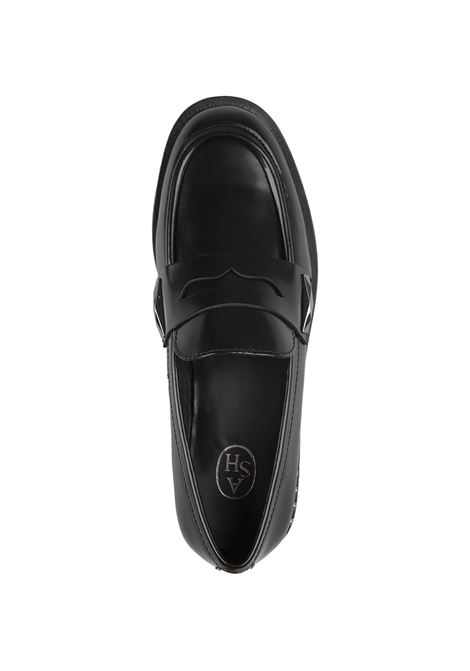 Whisper Studs Loafers In Black Leather ASH | F24-WHISPERSTU01