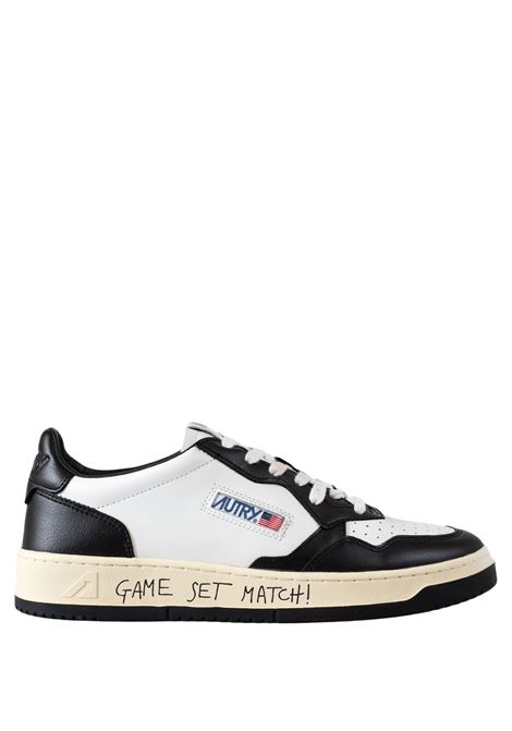 Black and White Leather Medalist Low Sneakers AUTRY | AULMBH02