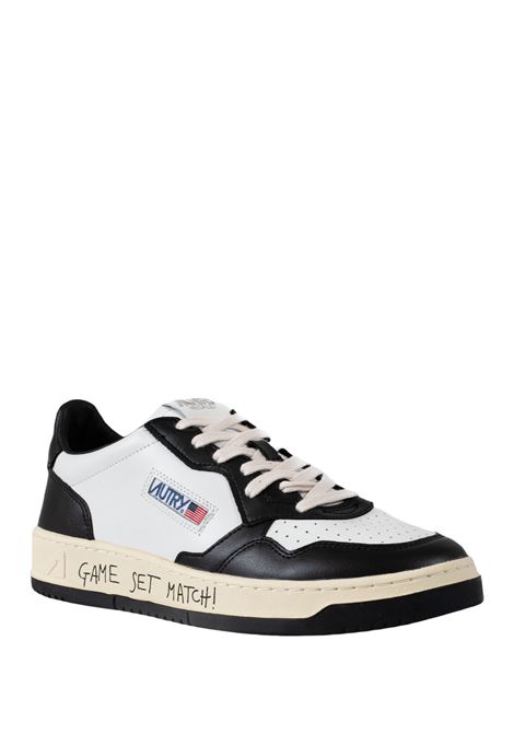 Black and White Leather Medalist Low Sneakers AUTRY | AULMBH02