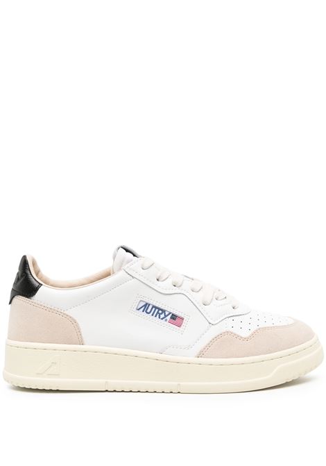 Sneakers Medalist Low In Suede e Pelle Bianca e Nere AUTRY | AULMLS21