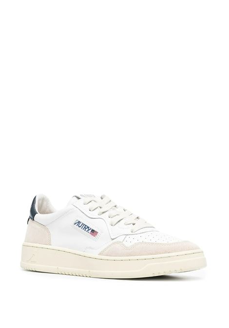 Medalist Low Sneakers In White and Navy Blue Suede and Leather AUTRY | AULMLS28