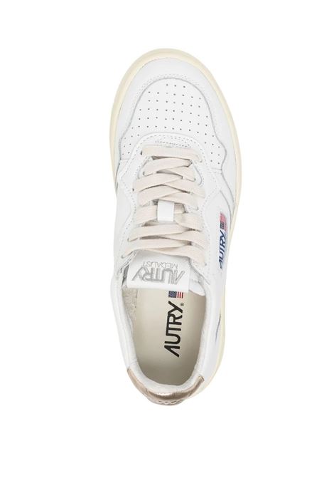 Sneakers Medalist Low In Pelle Bianca e Oro AUTRY | AULWLL06