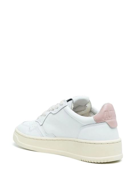 Medalist Low Sneakers In White and Pink Leather AUTRY | AULWLL16