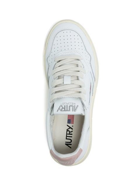 Medalist Low Sneakers In White and Pink Leather AUTRY | AULWLL16