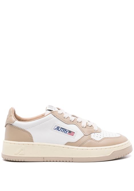 White and Pepper Leather Medalist Low Sneakers AUTRY | AULWWB51