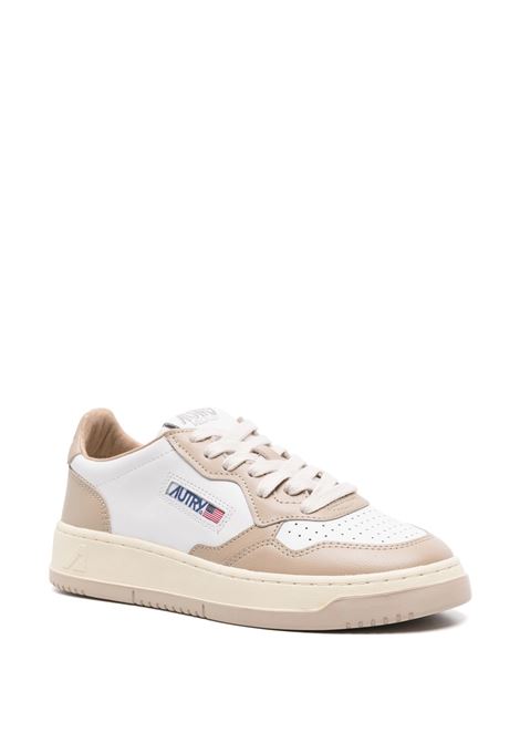 White and Pepper Leather Medalist Low Sneakers AUTRY | AULWWB51