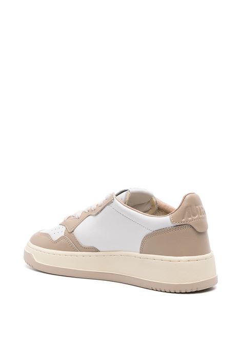 White and Pepper Leather Medalist Low Sneakers AUTRY | AULWWB51