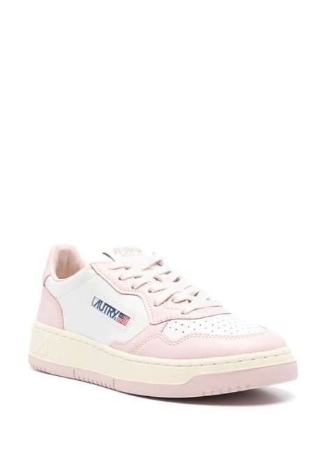 White and Powder Leather Medalist Low Sneakers AUTRY | AULWWB52