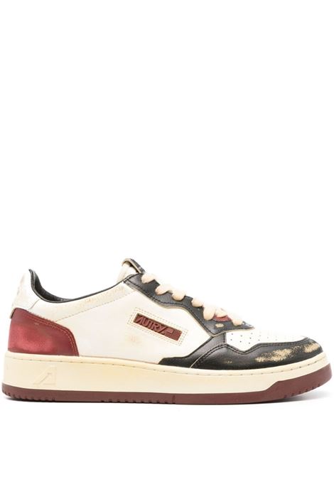 Super Vintage Medalist Low Sneakers In Red, Black and White Leather AUTRY | AVLMLB01